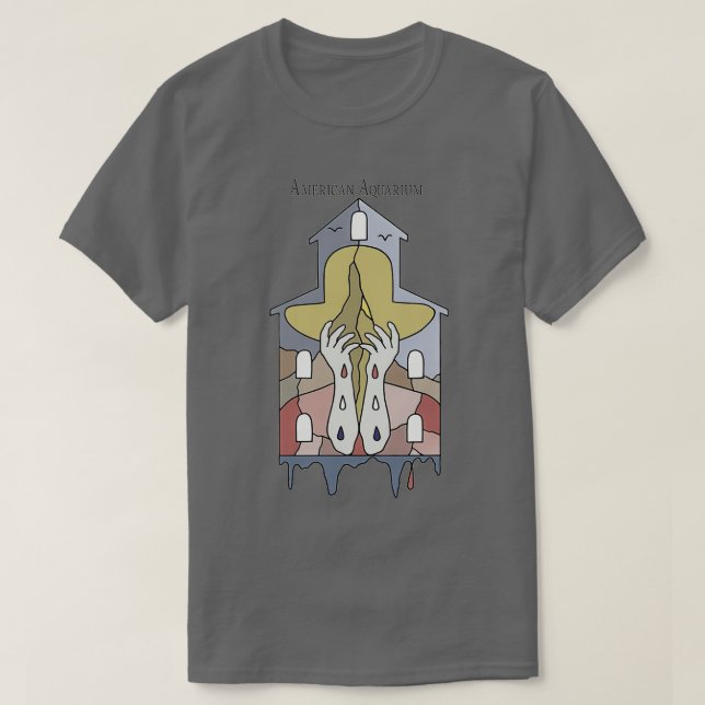T-shirt Logo American Aquarium House (Design devant)