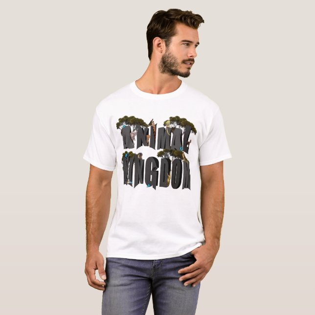 T-shirt Logo Animal Kingdom Avec Animaux, (Devant entier)