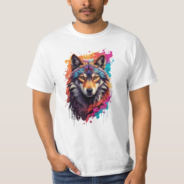 T-shirt Logo animal Wolf Design-87694 (Devant)