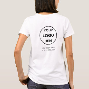 T-shirt Logo arrière   White Business Modern Company Perso