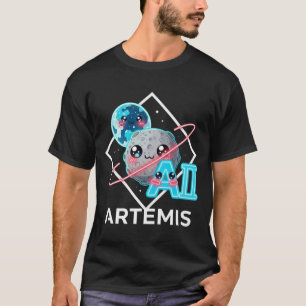 T-shirt Logo Artemis Neon - Art Mignon Lune Planète Espace