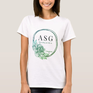 T-shirt Logo ASG en vert et bleu (nom sur le dos)