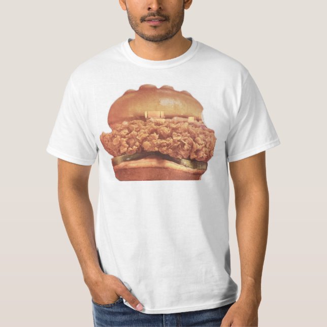 T-SHIRT LOGO AU POULET ET POPIES SANDWICH AU POULET (Devant)