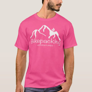 T-shirt Logo Aventures Bikepacking Blanc