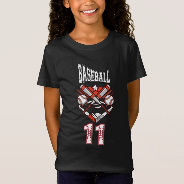 T-Shirt Logo Baseball 11 – Batteurs croisés et baseball  (Devant)