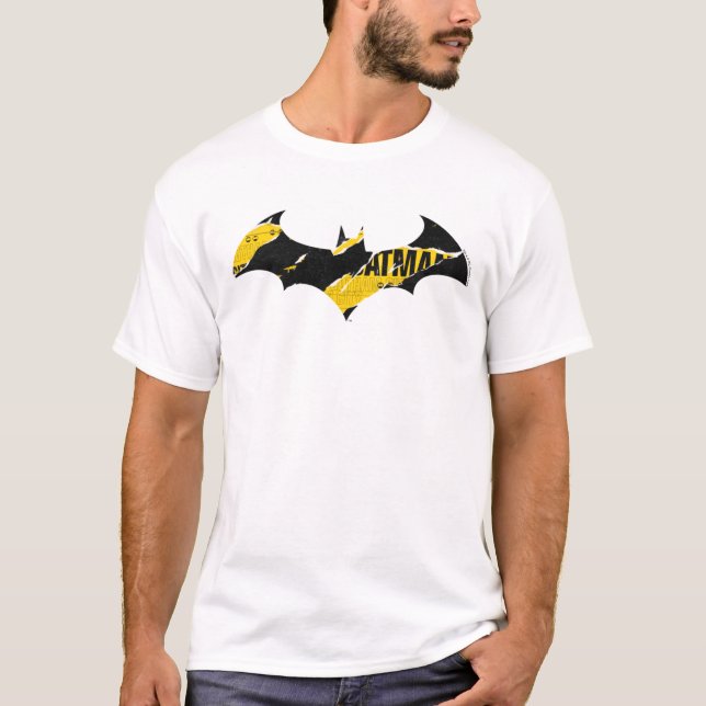 T-shirt Logo Batman de bande de prudence (Devant)
