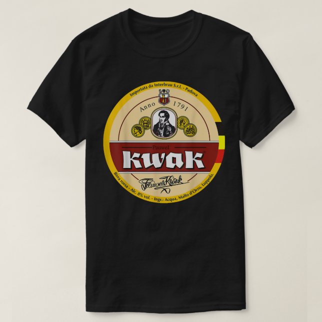 T-shirt Logo belge de la bière Kwak (Design devant)