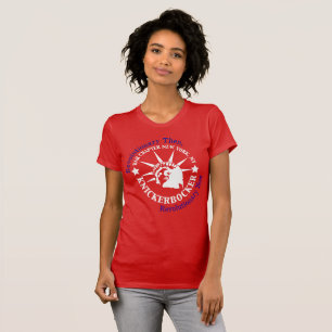 T-shirt Logo blanc et bleu de Knickerbocker
