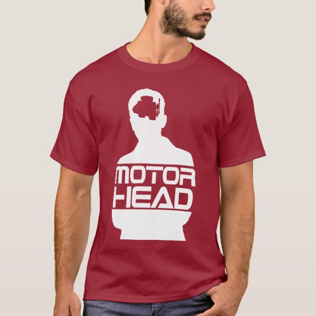 T-shirt logo blanc principal de moteur (Devant)