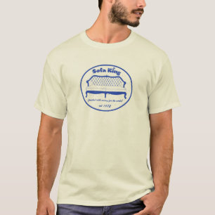 T-shirt Logo Bleu Canapé King Funny Punchline personnalisa