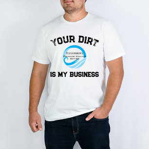 T-shirt Logo Bleu Moderne Lavage de pression personnalisab