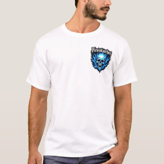 T-shirt logo Blue Fire Skull