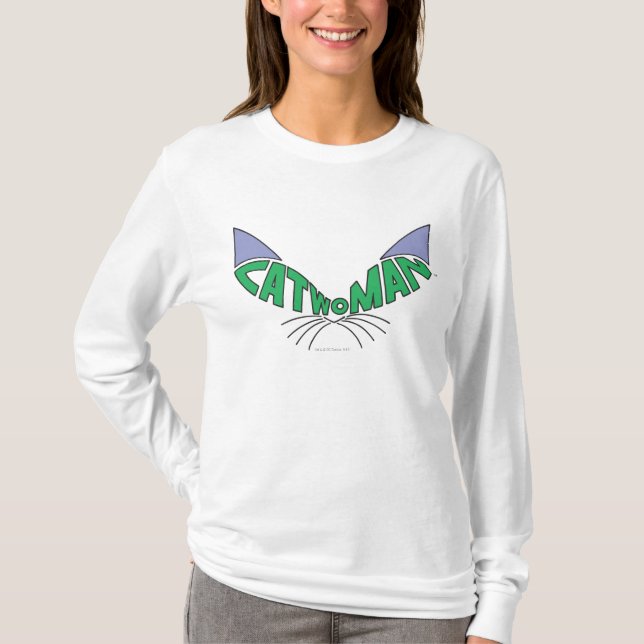 T-shirt Logo Catwoman Green (Devant)