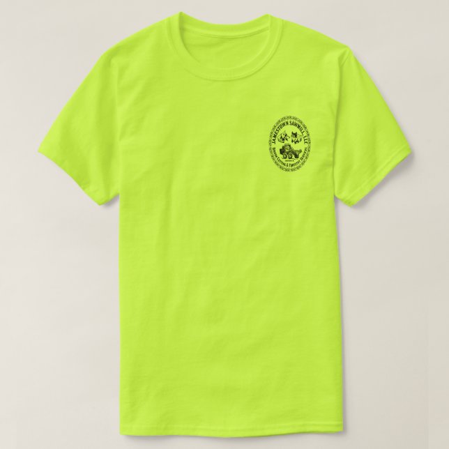 T-shirt Logo-Chest de Jamestown Sawmill SafetyGreen Hommes (Design devant)