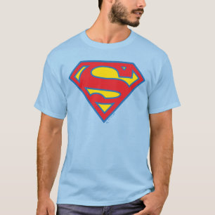 T-shirt Logo classique Supergirl avec fond bleu