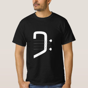 T-shirt logo clé basse et guitare