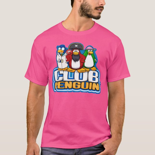 T-shirt Logo Club Penguin Avec Caractères (Devant)