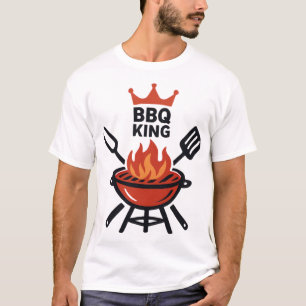 T-shirt Logo Couronne et Maître de Grill du Roi BBQ