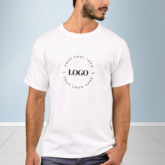 T-shirt Logo d'affaires circulaire personnalisé minimalist (Créateur téléchargé)