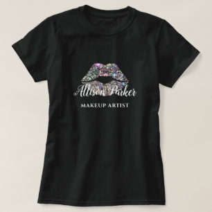 T-shirt Logo d'ARTISTE MAQUILLEUSE Baiser Argenté Nom