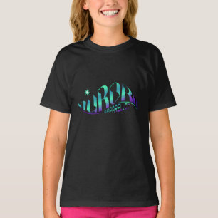 T-shirt Logo d'Aurora Codégradé Tête féminine branchée