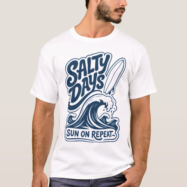 T-shirt Logo d'aventure de surf (Devant)