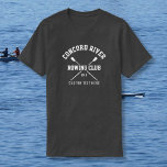 T-shirt Logo d'aviron de l'équipage personnalisé Voitures<br><div class="desc">T-shirt Crew Rowing personnalisé avec des avirons croisés et votre texte personnalisé. Ajoutez votre nom de club, année, texte personnalisé (nom de l'entraîneur, nom du rameur, événement, etc.) Faites une fin de saison réfléchie, cadeau de l'entraîneur ou collecte de fonds de l'équipe. Consultez nos autres cadeaux personnalisés d'équipage en cliquant...</div>
