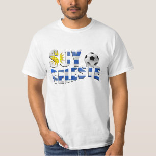 T-shirt Logo de ballon de football de football de drapeau