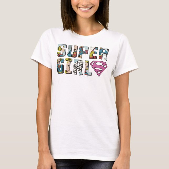 T-shirt Logo de bande dessinée Supergirl (Devant)