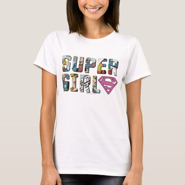 T-shirt Logo de bande dessinée Supergirl (Devant)