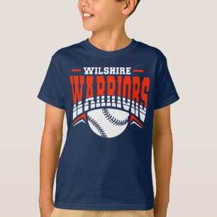 T-shirt Logo de base-ball blanc Wilshire Warriors