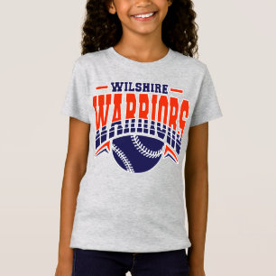T-Shirt Logo de base-ball de la marine Wilshire Warriors