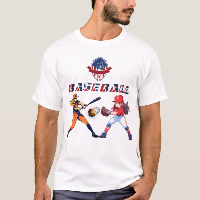T-shirt Logo De Baseball, Conception De Sports Personnalis (Devant)