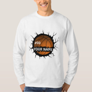 T-shirt Logo de basket-ball, Basketball Nom personnalisé