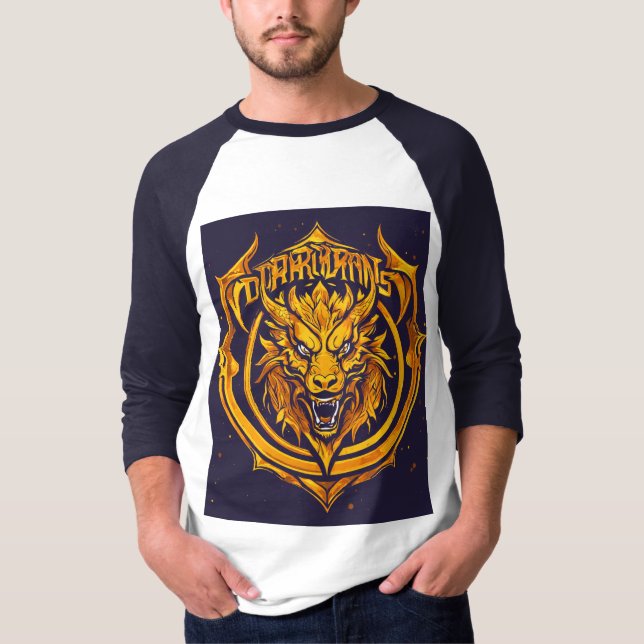T-shirt Logo de basketball des dragons dorés (Devant)