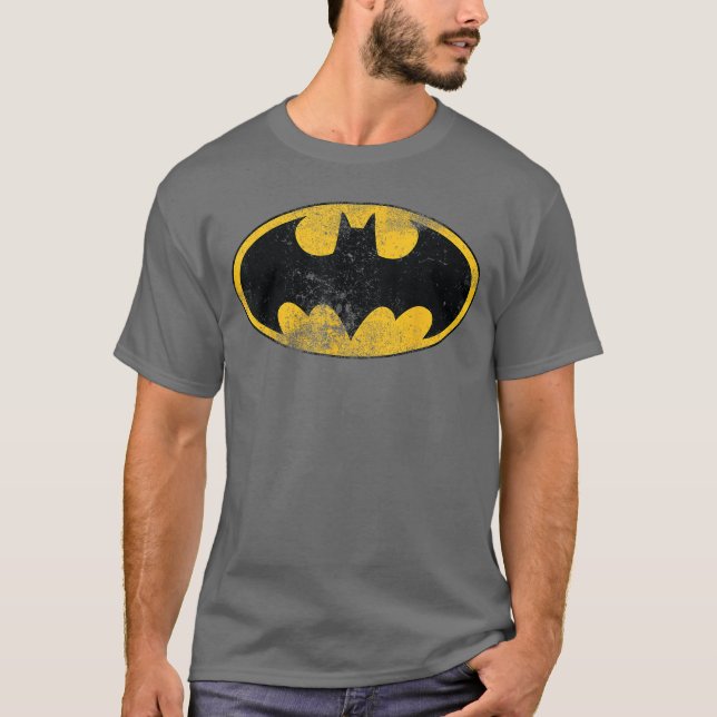 T-shirt Logo de Batman DC Classique Distressed (Devant)