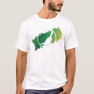 T-shirt logo de blanc de griffonnage