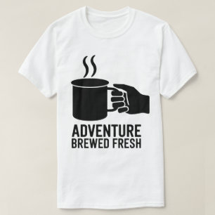 T-shirt Logo de boîte à café Adventure Camping extérieur C