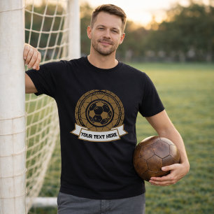 T-shirt Logo de Bouclier de Club de Football Texte Personn