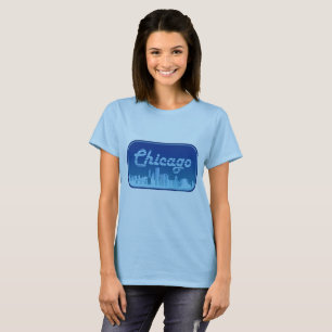 T-shirt Logo de Chicago Skyline Epic Blue Tourist