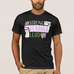 T-shirt Logo de citation féministe de leadership féminin f