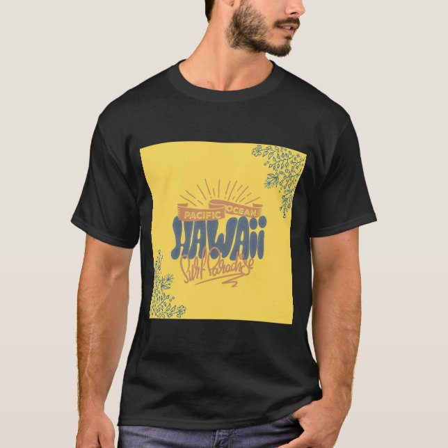T-shirt Logo de conception hawaïenne – Vibrations tropical (Devant)