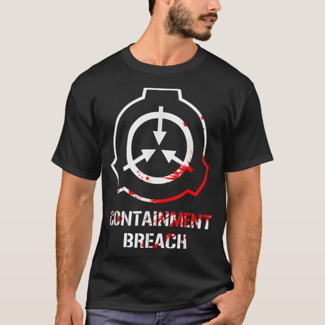 T-shirt Logo de confinement SCP sanglant (Devant)