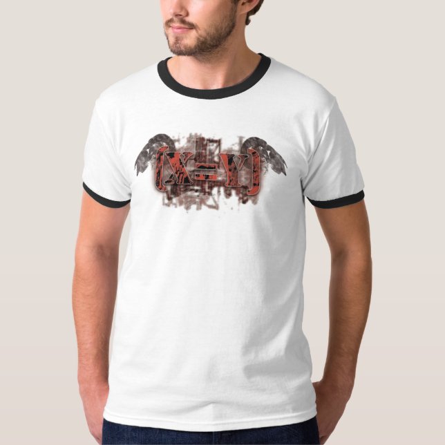 T-shirt Logo de crâne et d'armes à feu (Devant)