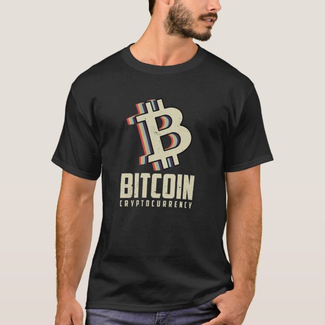 T-shirt Logo de crypto-monnaie bitcoin moderne (Devant)