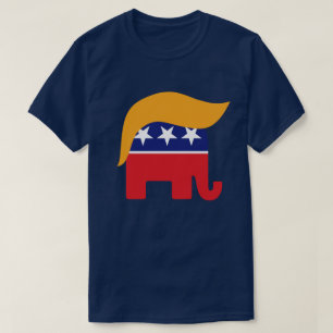 T-shirt Logo de Donald Trump Hair GOP Elephant