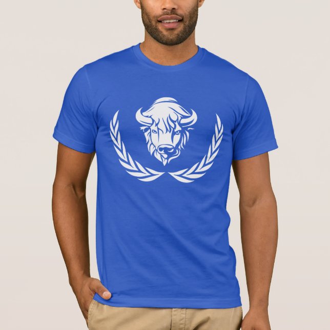 T-shirt logo de fonctionnaire de maison de buffle (Devant)