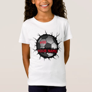 T-Shirt Logo De Football, Nom Personnalisé Du Football, Ca