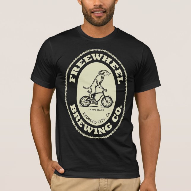 T-shirt Logo de Freewheel Brewing Co. - Crème (avant seule (Devant)