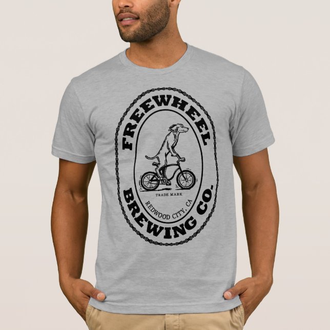 T-shirt Logo de Freewheel Brewing Co - Noir (avant seuleme (Devant)